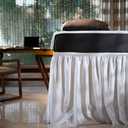 2 x Dorm Bed Skirt for Twin XL Bed|White Color|32 Inch Drop|100% Clean Microfiber|110 GSM for Maximum Opaqueness|Wrap Around Style|Classic and Stylish Dorm Room Essential