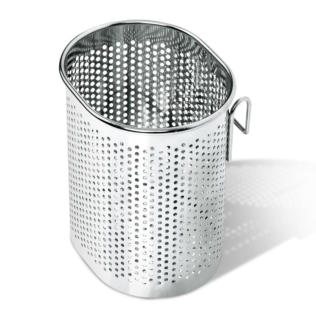 Chopstick Dishwasher Basket 3.5x2.7x3.9" Stainless Steel Chopstick Holder for Dishwasher with Hooks, Oval Design Rust-Resistant Perforated Utensil Caddy for Straws, Teaspoons & Small Kitchen Tools