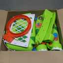 Move2Play, Dinosaur Basketball Hoop & Soccer Goal Activity Center | 30+ Sounds & Songs + 5 Lights | 1 2 3 Year Old for Boys and Girls | Toy & Gift for Baby & Toddlers