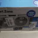 Comfort Zone 9-Inch 3-Speed Reversible Twin Window Fan Dual Blade Window Exhaust Fan with Auto-Locking Expanders, 22.25" to 33" Wide Tabletop Feet & Removable Bug Screen included