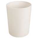 mDesign Round Metal Small 1.7 Gallon Recycle Trash Can Wastebasket, Garbage Container Bin for Bathrooms, Kitchen, Bedroom, Home Office - Durable Stainless Steel - Mirri Collection - Cream/Beige