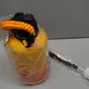 [2-IN-1 LID] 64 oz Insulated Water Bottle with Silicone Boot (48hrs Cold/24hrs Hot) - DIY Stickers, Leakproof, BPA Free, Half Gallon (Yellowish Orange)