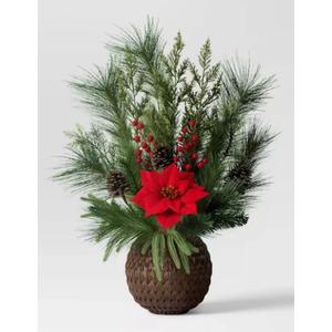 Potted Un-Lit Greenery Arrangement 76 tips 30" h  x 20" w