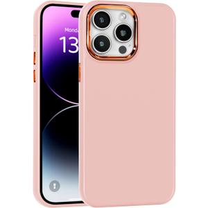 Case for iPhone 15 Pro Max - Silicone Shockproof Cover with Soft Anti-Scratch Microfiber Lining, Compatible with iPhone 15 Pro Max, Pink