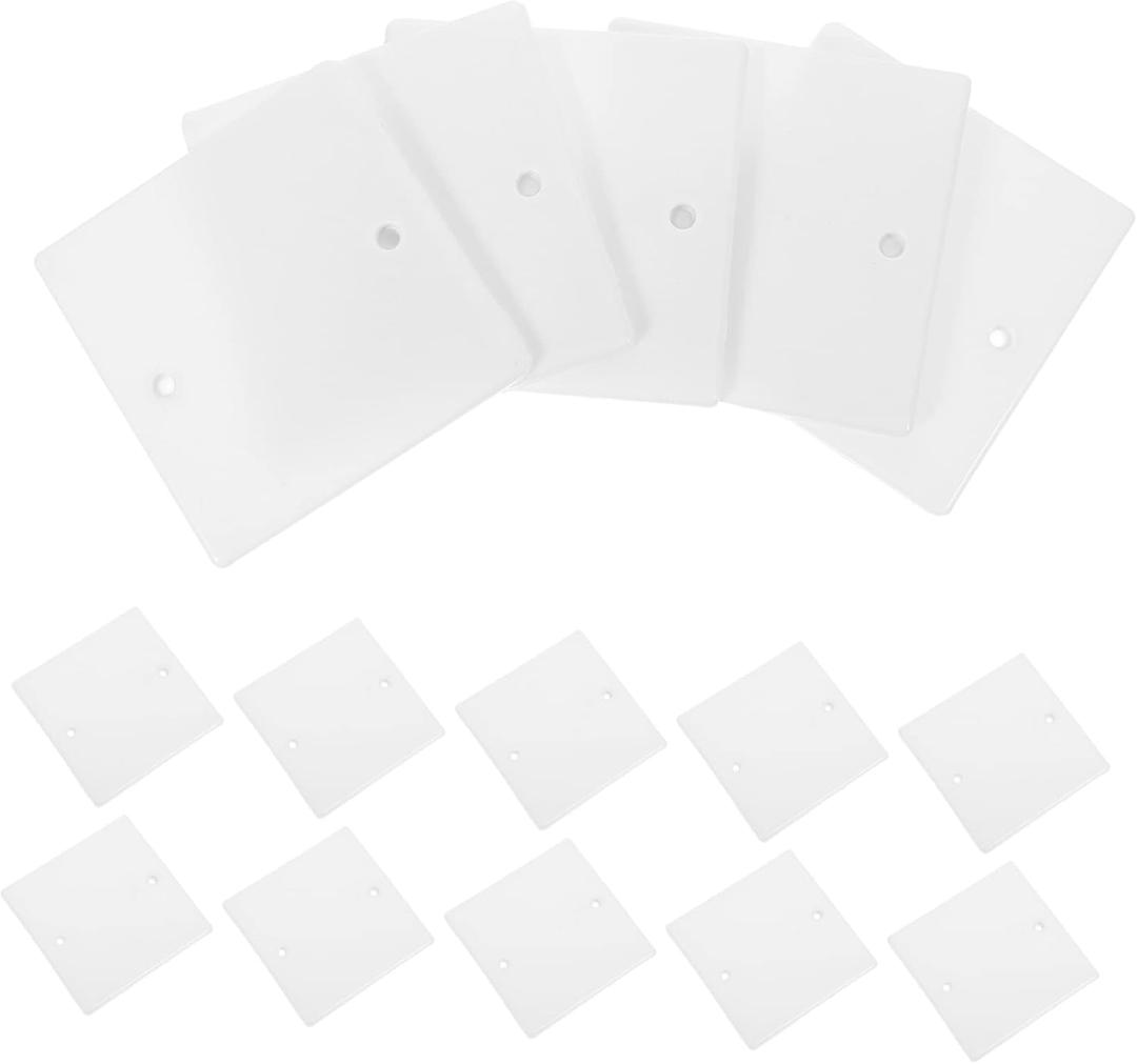 Unomor 8pcs Ceiling Cover Plates Fire Retardant Blank Electrical Cover Plate Wall Blank Simple Design Easy to Install