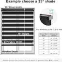 Joydeco No Drill Zebra Blinds for Windows, Cordless Day & Night Dual Sheer Roller Shades, Easy Installation, Free-Stop Lift System, Light Filtering Privacy Blinds for Home(Black,34" W x 75" H)