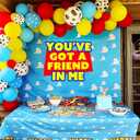 LaVenty You've Got A Friend in Me Banner Backdrop Cartoon Story Party Decorations Friend Birthday Party Supplies Garland Backdrop for Boy Birthday Party