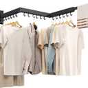 Wall Mounted Clothes Drying Rack, Collapsible Laundry Drying Rack, Retractable Foldable Drying Rack Clothing for Hanging Clothes