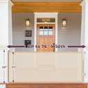 76" Retractable Baby Gates Extra Wide, Mesh Long Dog Gate for Wide Openings, Indoor Outdoor Stair Gate for Doorways Hallways Deck Porch, Child Pet Safety Essentials for Home, Beige