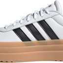 Adidas Women's VL Court Bold, White/ Black/ Wonder Beige, 6