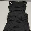 Missufe Women's Sleeveless V Neck Ruched Bodycon Sundress Summer Casual Short Tank Dress, S