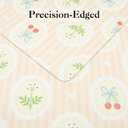 LilyCat Faux Leather Placemats Set of 6, Waterproof Oil-Proof Dining Table Mats for Kitchen, Indoor & Outdoor Heat Resistant Wipeable PU Place Mats, 18 12, Cherries and Flowers