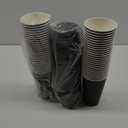 Lamosi 16 OZ Coffee Cups 50 Pack, 16 Ounce To Go Cups, 16 Ounce Disposable Coffee Cup, 16 OZ Black Hot Paper Cup for Home, Travel, Office