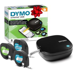 DYMO LetraTag 200B Bluetooth Compact Label Maker, Value Pack, Wireless Connection to iOS and Android, Includes 3 Assorted Label Tapes