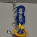Petbobi Dog Tie-Out Cable and Stake - 40ft Heavy Duty Cable with Spring, No Tangle, 16in Ground Stake, Ideal for Yard, Camping and Beach, Suitable for Medium to Large Dogs Up to 120 lbs, Blue