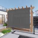LOVE STORY Patio Shades Roll Up Outdoor Cordless Roller Shade 8'(W)*6'(H) for Patio Porch Gazebo Balcony Deck Backyard,Dark Grey
