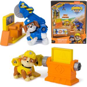 Rubble & Crew, Power Tool Pups, Rubble & Wheeler Toy Figures with 2 Construction Tools & 2 Building Accessories, Kids Toys for Boys & Girls Ages 3+