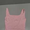 Zeagoo Women's Square Neck Sleeveless Crop Tops 2026 Cute Double Layer Casual Slim Fit Trendy Tank Tops Small (Baby Pink)