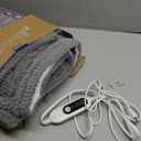 Heated Blanket Electric Blanket,Cozy Faux Rabbit Fur & Soft Flannel Warm Heater Throw Blanket with 5 Fast Heating Levels &10Hours Auto-Off Over-Heat Protection，50" x 60" (Grey)