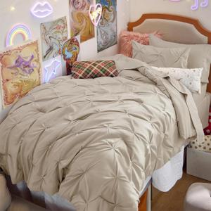 Bedsure Twin Duvet Cover Beige 