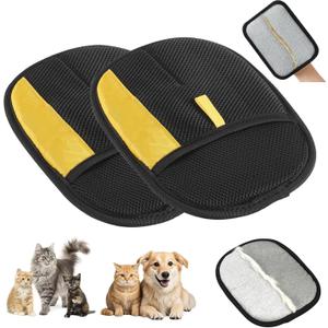 Afnmttly Pet Hair Removal Glove for Cats & Dogs, 2025 New Upgrade Efficient Grooming Gloves for Pet Hair, Cat Grooming Gloves for Hair Removal, Reusable Pet Hair Remover Glove (2Pcs)