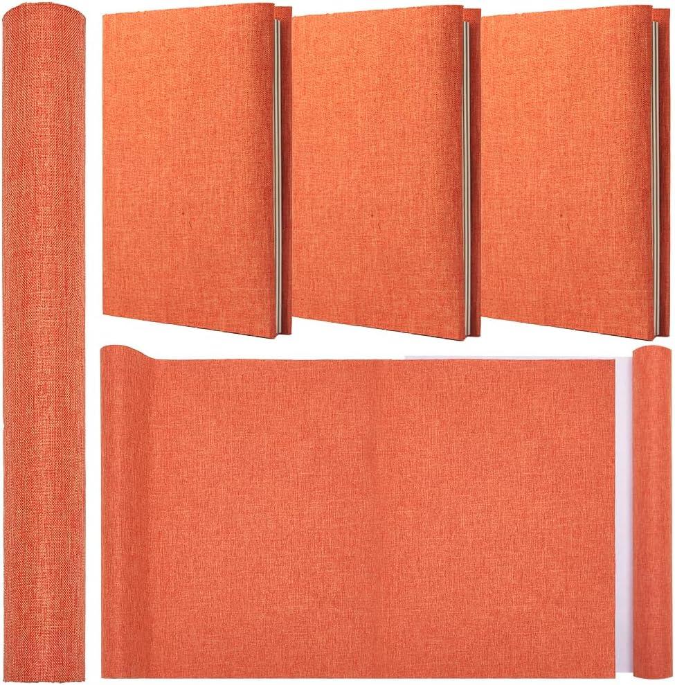 CRASPIRE 51 x 11.8 Book Cloth for Book Binding Fabric Surface Paper Backed A4-A8 Coral Color Bookcover Books Album Scrapbooking Archival DIY Covering Protector Bookcloth Bookbinding Supplies