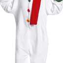 OLAOLA Unisex Adult Christmas Costume, Plush Santa Onesie Reindeer Gingerbread Snowman One-Piece Cosplay Pajamas