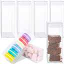 100 PCS Clear PET Plastic Storage Boxes Transparent Present Box Empty Containers Rectangle Cube Candy Chocolate Cookies Treat Case for Christmas, Wedding, Party, Baby Shower (2x2x6 Inch)