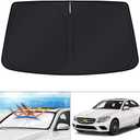 KUST Windshield Sun Shade for 2015-2021 Mercedes Benz C Class W205 C250 C300 C400 Accessories Custom Fit Sunshade Foldable Sun Visor Protector Blocks UV Rays Keep Your Car Cooler