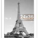 upsimples 24x36 Poster Frame, Display Pictures 20x30 with Mat or 24x36 Without Mat, Wall Hanging Picture Frame, White, 1 Pack