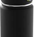 OISIZ Kids Water Bottle with Straw Lid 14oz, Vacuum Insulated 316 Stainless Steel Water Bottles for Kids for School, Leakproof Water Bottle, BPA Free and Keep Cold for 24 Hours (Black)
