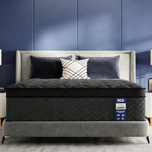 Hiboss Twin Size Mattress (Upgraded), 12 Inch Luxury Hybrid Twin Mattress in a Box, Cooling Gel Memory Foam & Pocket Springs, Medium Firm, Back Pain Relief, Extra Edge Support, 365-Night Trial