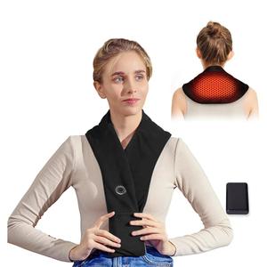 Remo Neck Heating Pad, Portable Cordless Heating Pad for Neck Pain Electric Compact Soft with Four Heat Settings, Gift for Family, Black