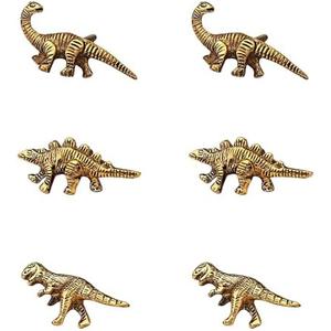 Indian Shelf 5 Pieces Cute Gold Dinosaur Drawer Knobs Kids Decorative Wardrobe Cupboard Door Knobs Pulls Handles for Home Furniture