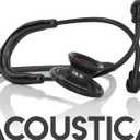 MDF Instruments, Acoustica Lightweight Stethoscope for Doctors, Nurses, Students, Home Health Use, Dual Head, Black Tube, Black Chestpiece-Headset, MDF747XPBO
