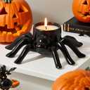 Halloween Spider Candlestick Holders Cute Spider Shape Candle Stick Holders Ceramic Taper Candle Holder for Halloween Party Holiday Office Home Table Centerpiece Decor Friends Gift