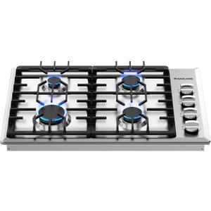 GASLAND 30 Inch Gas Cooktop with 4 Burners PRO GH2304SS,NG/LPG Convertible Natural Gas Propane Cooktops, Auto Ignition, Thermocouple Protection