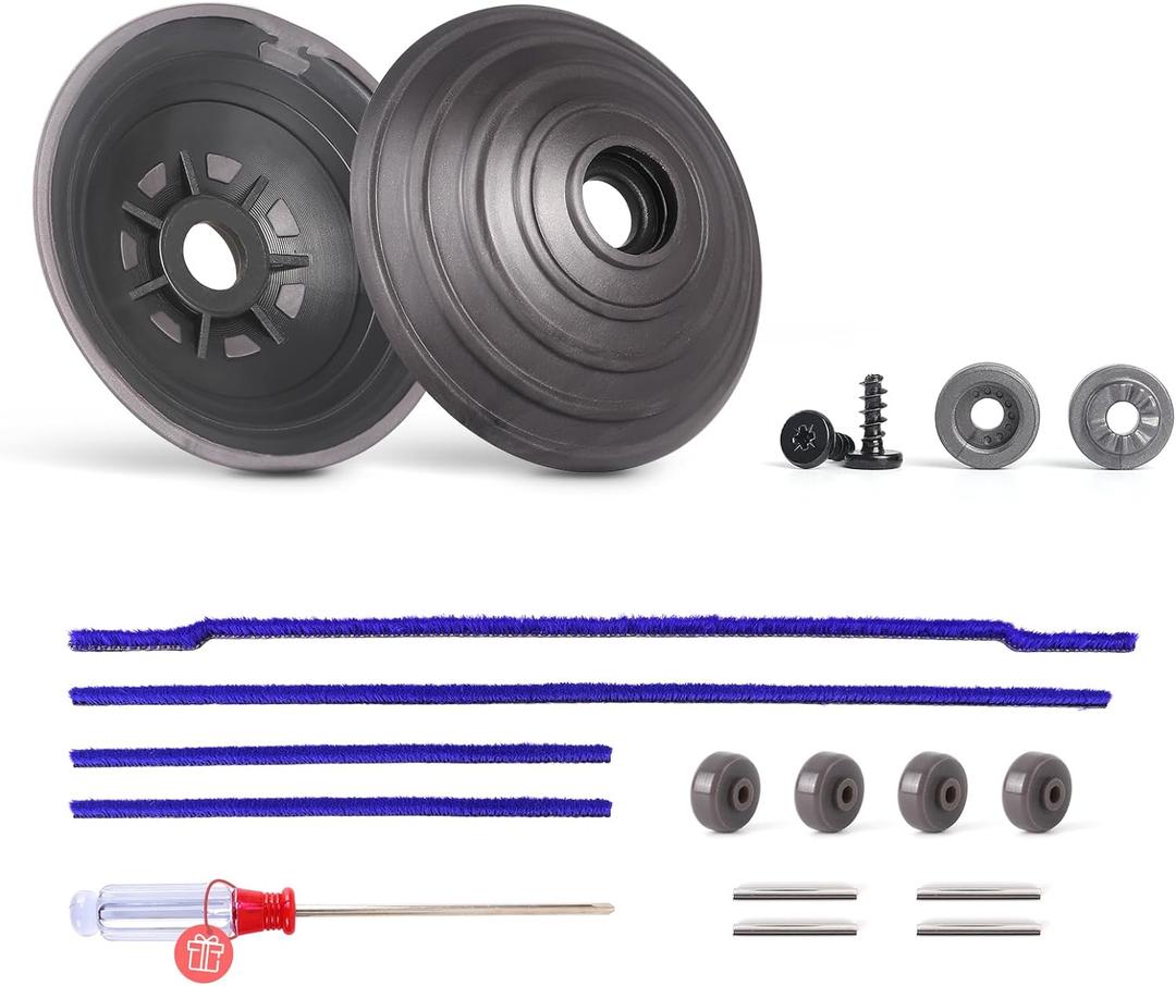 Ball Wheel +Plush Strips +Head Roller Set Compatible with Dyson V6 V7 V8 V10 V11 DC62 Vacuum Cleaner Head Parts 35W 50W Direct Drive Cleaner Accessories