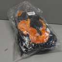 Poshetion Witch Halloween Costumes for Girls, Light Up Witch Dress with Witch Broom and Hat, Kids Witch Costume Glow in the Dark for Halloween Wicked Dress-Up Cosplay Party (Orange-S)