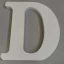 AOCEAN 10 Inch White Big Wood Letters, Unfinished Wooden Letters for Wall Decor Decorative Standing Letters Slices Sign Board Decoration for Craft Home Party Projects (D)