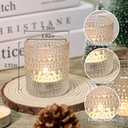 SUPMIND 24 Pcs Votive Candle Holders, Glass Holders Bulk for Table Centerpiece, Tea Lights Candle Holders for Wedding Shower, Party and Home Decor Clear
