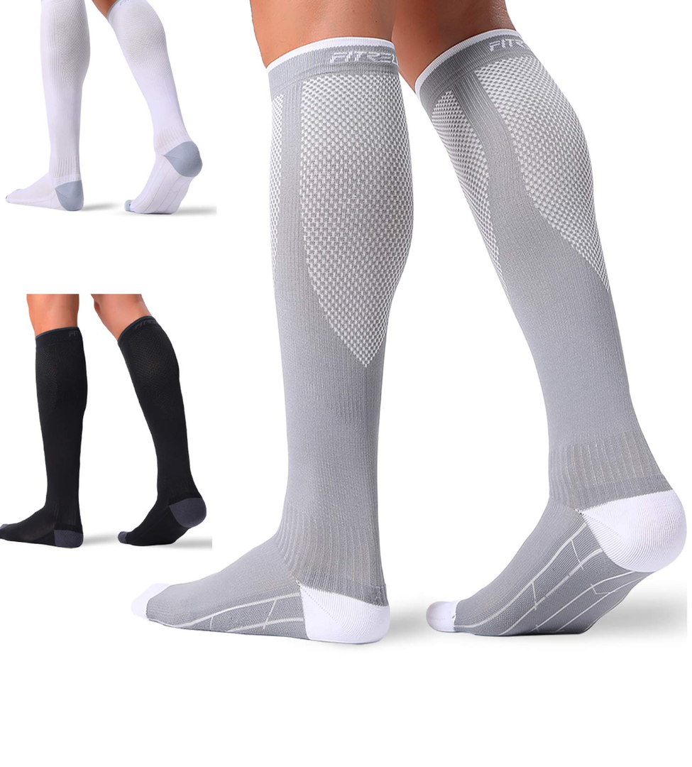 FITRELL 3 Pairs Compression Socks for Women and Men 20-30mmHg-Circulation Support Socks