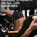 Jaffick Knee Wraps for Weightlifting (Pair)  70" Double-Layer Reinforced Compression Knee Wraps Sleeves with Strap Gym Accessories for Men & Women Powerlifting Support (Black)