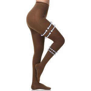 beister Medical Compression Pantyhose for Women & Men, Opaque Closed Toe 20-30mmHg Graduated Support Tight (XX-Large, Brown)