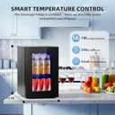 Antarctic Star 18L Beverage Refrigerator Cooler 24Can, Mini Fridge with Quiet Compressor, LED Light,Freestanding Small Fridge with Electronic Temperature Control for Home and Bar(40-61 )