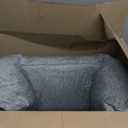 IASEAHK Reading Pillows for Sitting in Bed Adult, Back Pillow for Bed Sitting Up, Backrest Pillows with Shredded Foam for Adult&Teens, Support Pillow with Arms for Beds, Couch, Floor, 18in, Grey