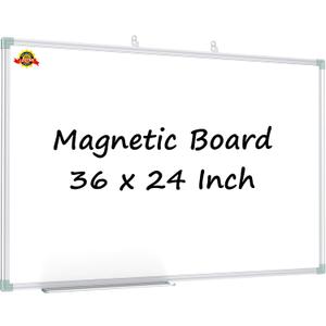 Lockways White Board Dry Erase Board 36 x 24 Inch, Magnetic Whiteboard 3 x 2, Silver Aluminium Frame Lockways White Board Dry Erase Board 36 x 24 Inch, Magnetic Whiteboard 3 x 2, Silver Aluminium Frame