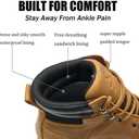 SUREWAY Men 6 Inch Waterproof Soft Toe Work Boots - Moc Toe,Construction Industrial Safety Leather Work Shoes,Oil/Slip Resistant Comfortable Wedge Outsole,EH Rated, Welt,Lace Up,Heavy Duty (8)