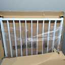 No Pawblems Free Standing Dog Gate, 30" Tall Foldable Dog Fence for Indoor, Up to 52 Inch Extra Wide Puppy Gate Extension for Stairs, Hallways, Doorways, Deck, Yard (White, 2 Panels)