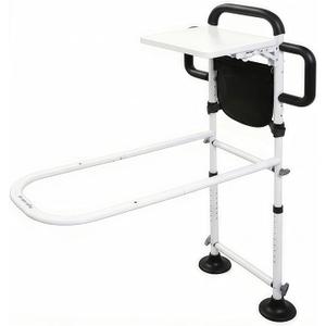 Height Adjustable Bed Rail for Elderly Adults, Adjustable Bed Assist Rail with Nonslip Grip, Folding Table & Storage Bag, Bed Assist Bar for Seniors, Post-Op & Pregnant Users, Fits Most Bed Sizes